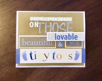 Congratulations on those tiny toes, baby card