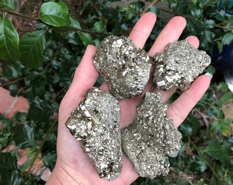 Sparkly Pyrite Chunks Raw Pyrite Large Fools Gold Crystal Grid for Prosperity Crystals for Abundance Crystals for Money Crystal Grid