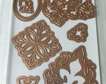 Metal Paper Cutting Die Set 7pcs Cuttlebug Spellbinders Shapeabilities Damask Motifs Dies Set CUT EMBOSS STENCIL Shapes craft crafts cards