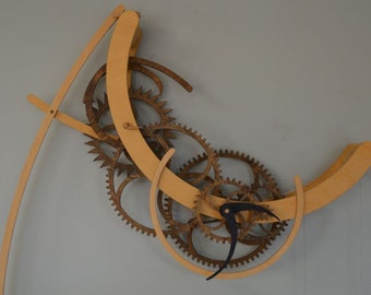Crescent Wooden Clock Kit
