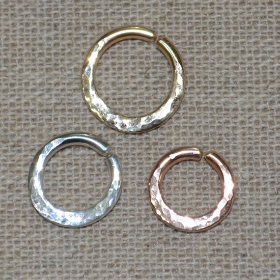Septum Ring - Silver Nose Ring - Helix Earring - Rook Earring - Nipple Ring - Tragus Hoop - Cartilage Piercing - Daith Piercing 14 gauge