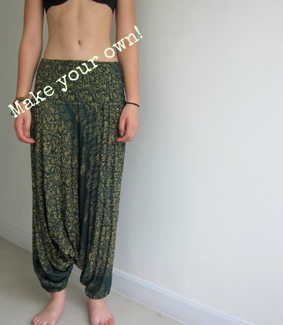 original girls harem pants tutorial template digital download