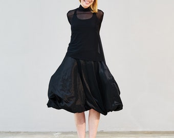 ROCCOU - balloon skirt - black