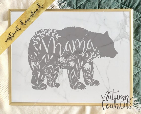 Download Mama Bear Cut File SVG PNG Jpeg DXF cut file for