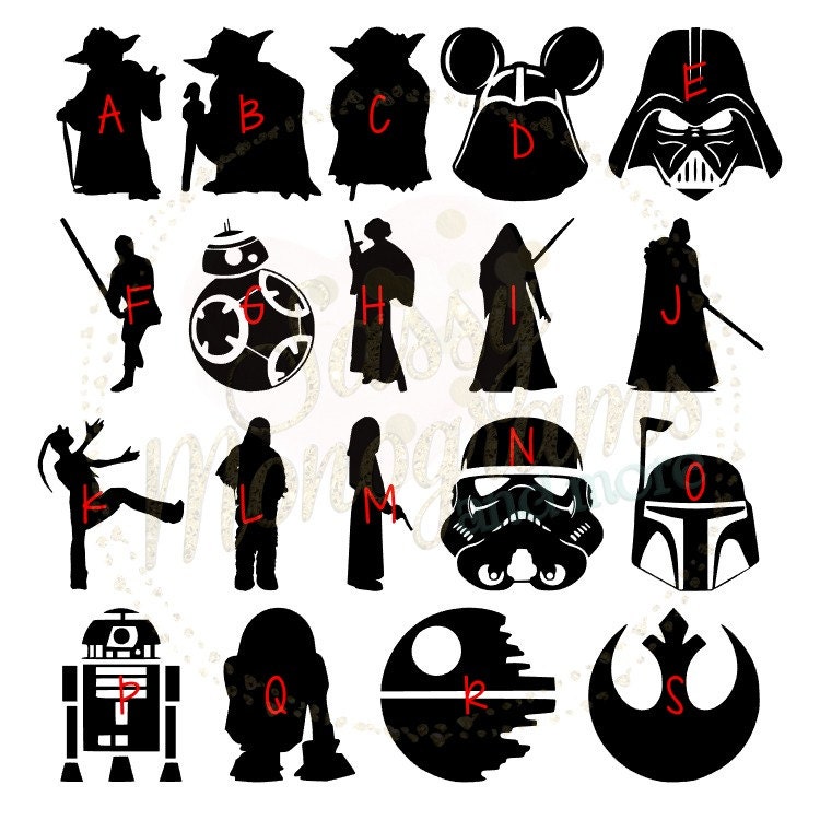 Star Wars Silhouette Vinyl Decal Sticker QUICK SHIP Yoda