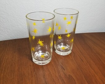 Set of 2 Starburst Juice Glasses