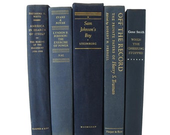 Blue Decorative Books for Mantel Decor, Farmhouse Decor, Fixer Upper Style
