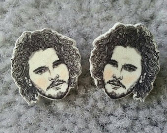 Jon Snow/ Game of Thrones/ Kit Harington/ Illustrated Earrings