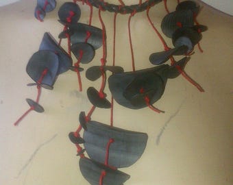 Necklace upcycled / recycled