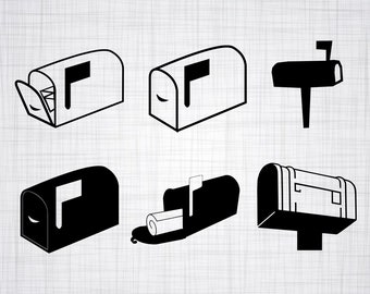 Mailbox SVG Bundle, Mailbox SVG, Mailbox Clipart, Mailbox Cut Files For Silhouette, Files for Cricut, Vector, Mail Svg, Dxf, Png, Eps, Decal
