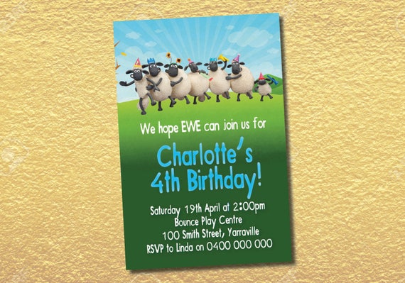 Sheep Party Invitations 8