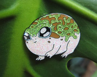 Glittery Rain Frog Enamel Pin