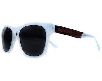 Bantham Blue Opel Polarized Sunglasses - Wood & Acetate