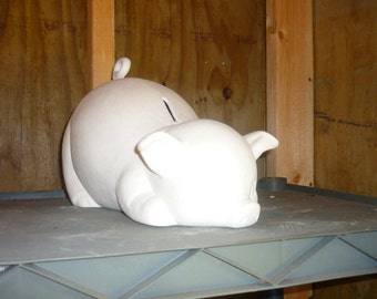 Sm Porkus Pig Bank Ready to Paint