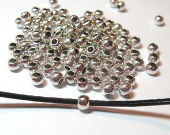 Silver Pewter Spacers 4mm - Qty 75
