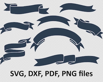 Banner SVG / Banner DXF / Banner silhouette Clipart/ Svg Files, printing design, cutting, png, pdf, DXF, Banner vector, Banner, ribbon svg