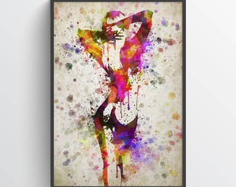Abstract nude art | Etsy