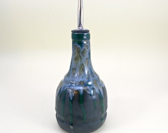 Ceramic oil bottle , Oil dispenser , Olive oil bottle, vinegar dispenser, olive oil dispenser made to order