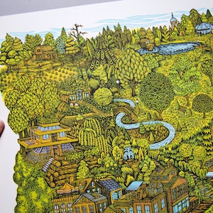 Community - Woodcut Print, Woodblock Print by Tugboat Printshop