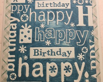 Happy Birthday Embossed Birthday Card