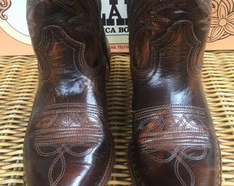 Vintage Loblan Brown Leather Boots size 39 (UK 6) Made in Venezuela