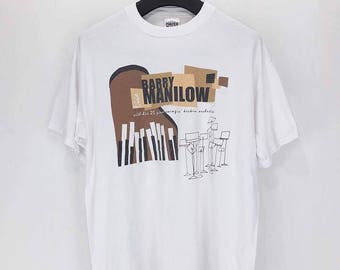 Sale !!! Vintage 90s Barry Manilow Concert Tour T Shirt