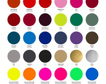 Siser EasyWeed Color Chart Vinyl Color Chart Use in Your