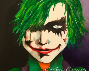 Joker painting | Etsy