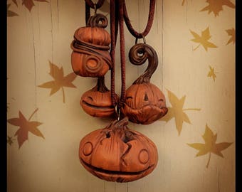 Pumpkin Necklace Jack-o-lantern Thanksgiving Halloween Necklace Gift For Her Pumpkin Jewellery Pumpkin Jewelry Gift Ideas Jackolantern Fall