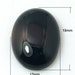 Black Agate domed cabochon 18x13mm flat back