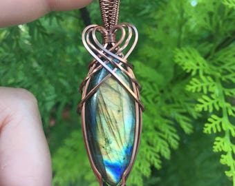 Labradorite Wire Wrapped Pendant