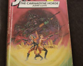 vintage paperback book spaceways 17 the carnadyne horde 1984 john cleve science(andrew offut) science fiction sleaze