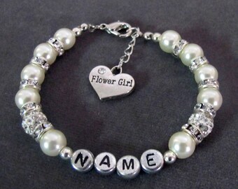 Flower Girl Bracelet,Wil you be my Flower Girl, flower girl jewelry,Thanks for being my Flower Girls ,Child Bracelet ,Free Shipping in USA