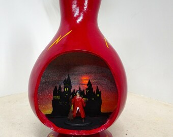 Harry Potter,Hogwarts,Gryffindor,Painted gourd light,Harry Potter light,night light,lighted gourd,Quidditch,gourd lamp,Hogwarts light,Potter