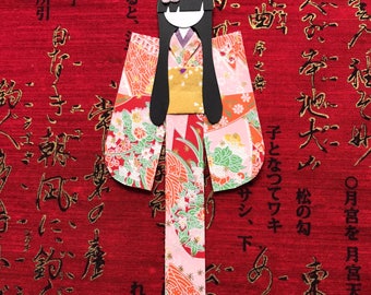 Bookmark 'shiori ningyo' origami Japanese washi paper