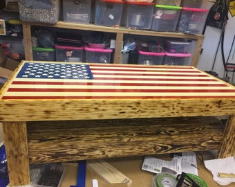 Coffee table, American flag