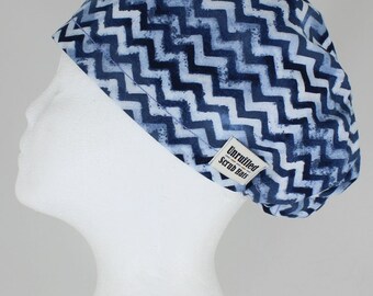 Surgical Scrub U Hat for Women - Tie Dye Chevron