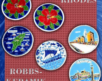 Robbs-Keramik (Ceramic) Coasters, set of Six.