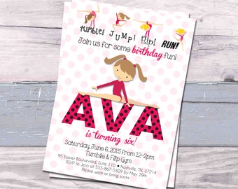 Gymnastics Invitation