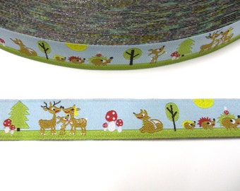 1 m Woven Ribbon "Familie PüReh" 15 mm w.