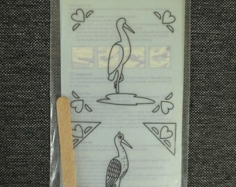 Ceramic Stork - Mitchell Ceramics pattern transfer