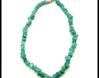 Amazonite stone necklace
