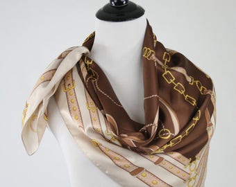 1980s Harness and Chains Large Square Scarf
