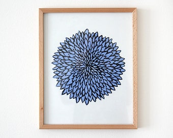 Original floral flower chrysanthemum Blue gift