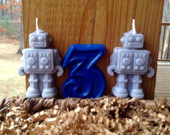 Robot Birthday Candles 7.00