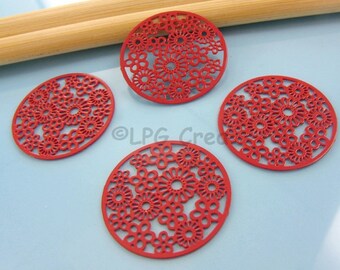 4 small fine prints 20 MM red #S35