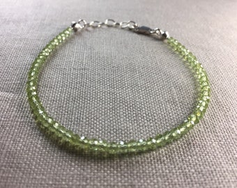 Peridot Bracelet in Sterling Silver