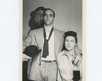 Vintage Snapshot Photo: Couple, c1940s 5x7 (127625)
