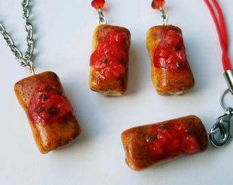 Chimichanga Charm - Chimichanga Earrings - Chimichanga Necklace