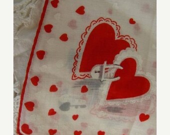ONSALE Vintage Valentine Hankie N0 25